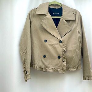 Cropped Trench Style Jacket